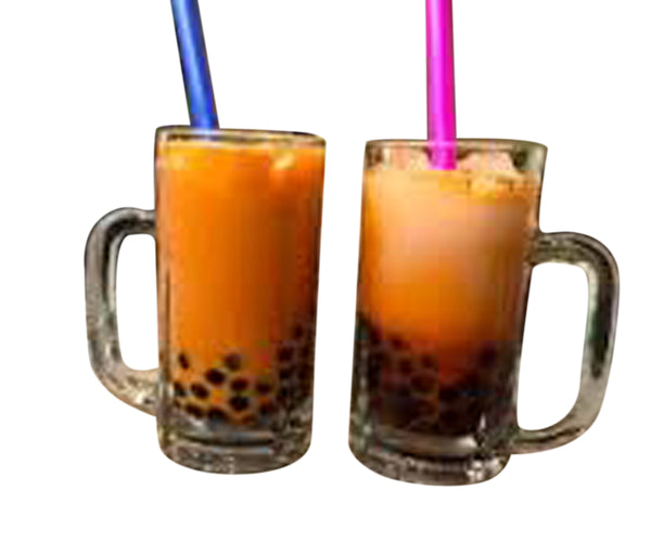 Boba Thai Iced Tea Kit with Black Tapioca Bubble Pearls and Bag Clip from HanoverShops Collection